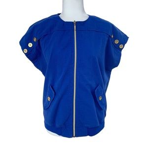 Draper’s & Damon’s Front Zip Blouse with Gold Zipper